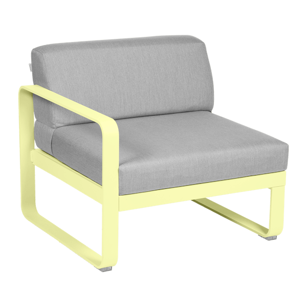 Bellevie Outdoor Modular 1 Seater Left Module By Fermob in Frosted Lemon