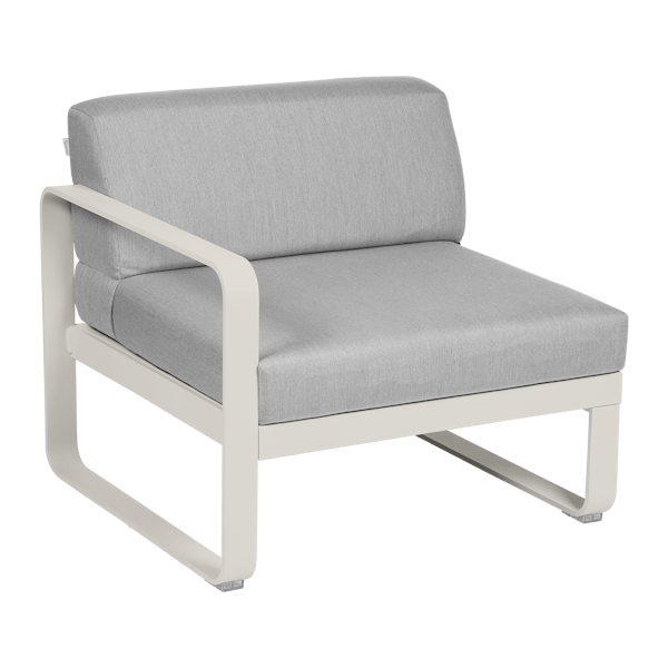 Bellevie Outdoor Modular 1 Seater Left Module By Fermob in Clay Grey