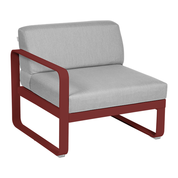 Bellevie Outdoor Modular 1 Seater Left Module By Fermob in Chilli