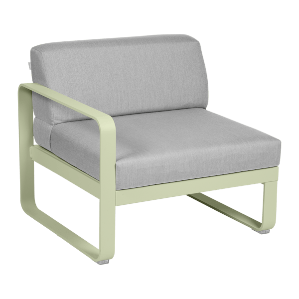 Bellevie Outdoor Modular 1 Seater Left Module By Fermob in Willow Green