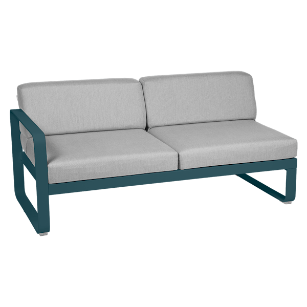 Bellevie Outdoor Modular 2 Seater Left Module By Fermob in Acapulco Blue