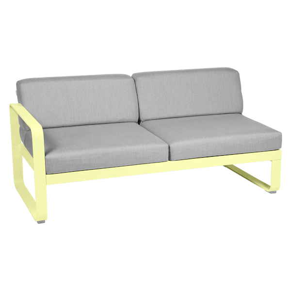 Bellevie Outdoor Modular 2 Seater Left Module By Fermob in Frosted Lemon