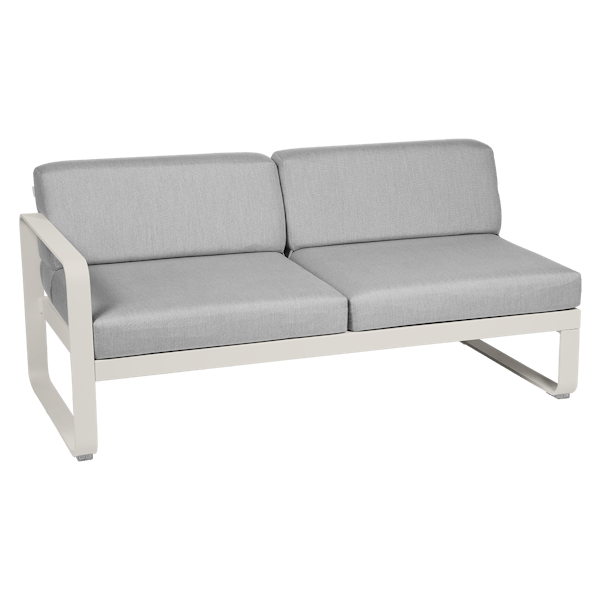 Bellevie Outdoor Modular 2 Seater Left Module By Fermob in Clay Grey