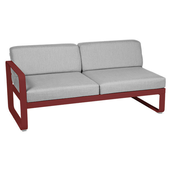Bellevie Outdoor Modular 2 Seater Left Module By Fermob in Chilli