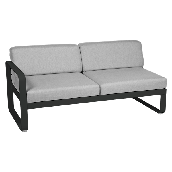 Bellevie Outdoor Modular 2 Seater Left Module By Fermob in Liquorice