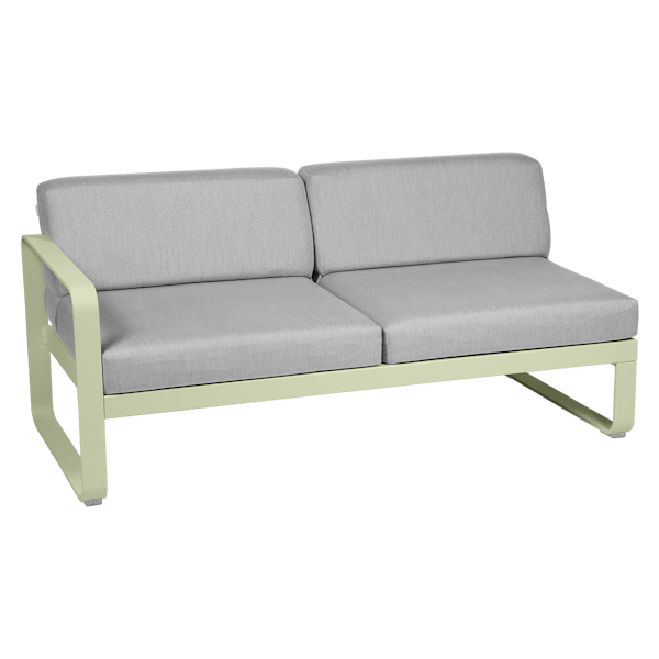 Bellevie Outdoor Modular 2 Seater Left Module By Fermob in Willow Green