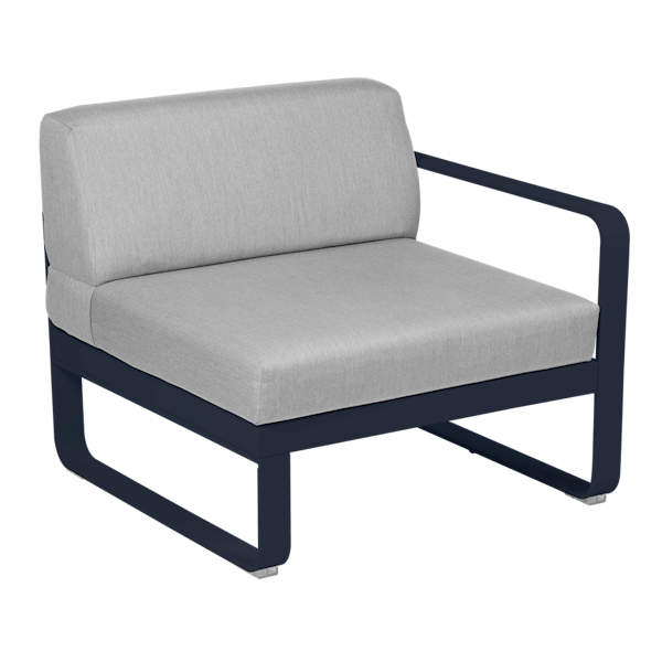 Bellevie Outdoor Modular 1 Seater Right Module By Fermob in Deep Blue