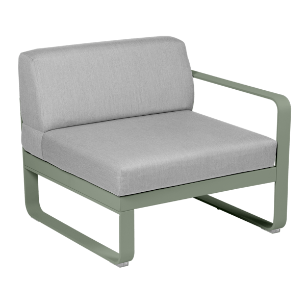 Bellevie Outdoor Modular 1 Seater Right Module By Fermob in Cactus