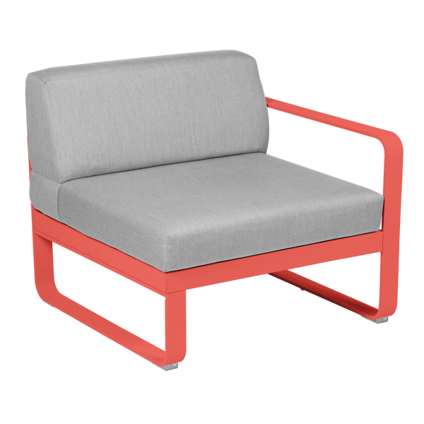 Bellevie Outdoor Modular 1 Seater Right Module By Fermob in Capucine
