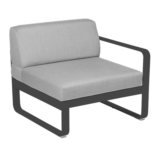 Bellevie Outdoor Modular 1 Seater Right Module By Fermob in Anthracite