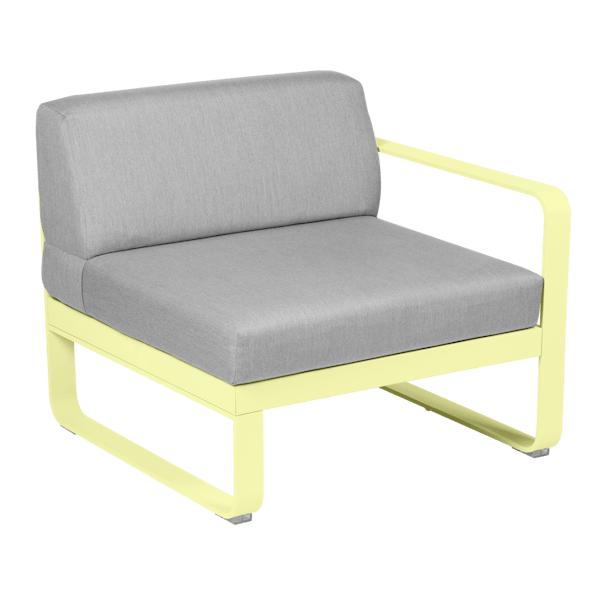Fermob Bellevie 1 Seater Right Module in Frosted Lemon