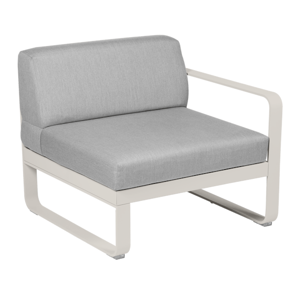 Bellevie Outdoor Modular 1 Seater Right Module By Fermob in Clay Grey