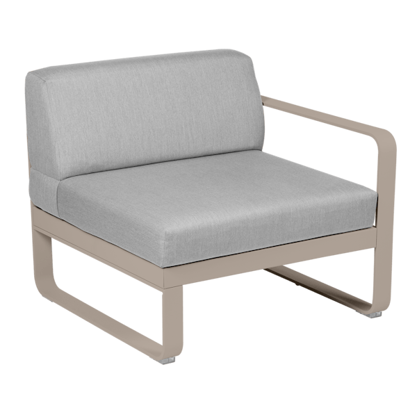 Bellevie Outdoor Modular 1 Seater Right Module By Fermob in Nutmeg