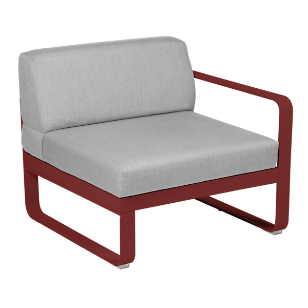 Bellevie Outdoor Modular 1 Seater Right Module By Fermob in Chilli