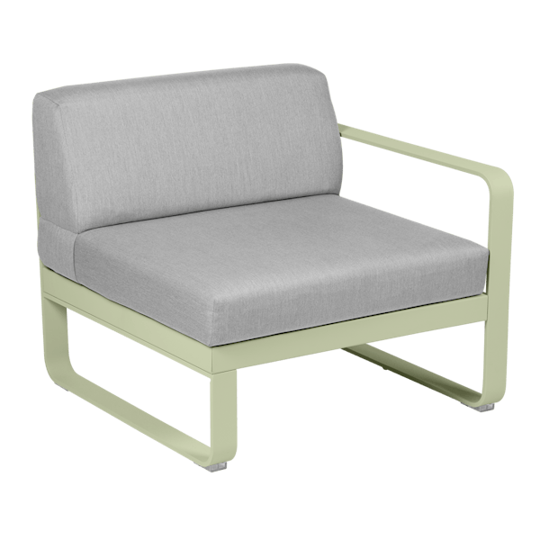 Bellevie Outdoor Modular 1 Seater Right Module By Fermob in Willow Green