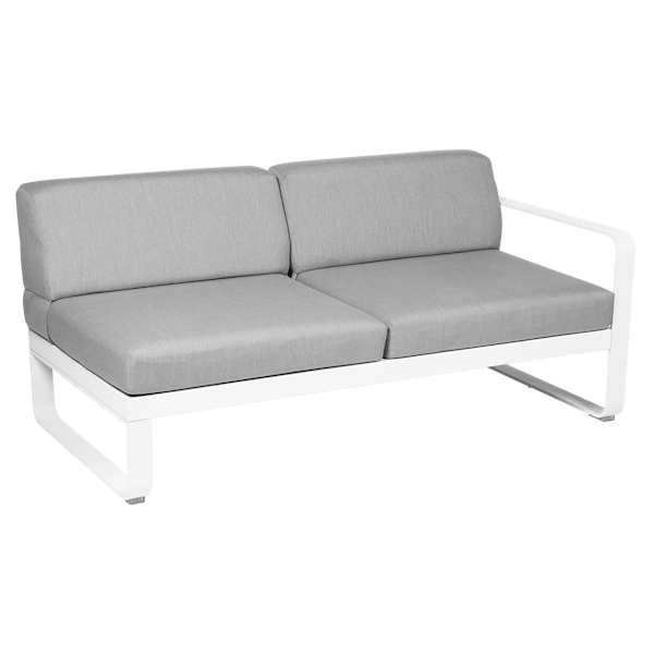Bellevie Outdoor Modular 2 Seater Right Module By Fermob in Cotton White