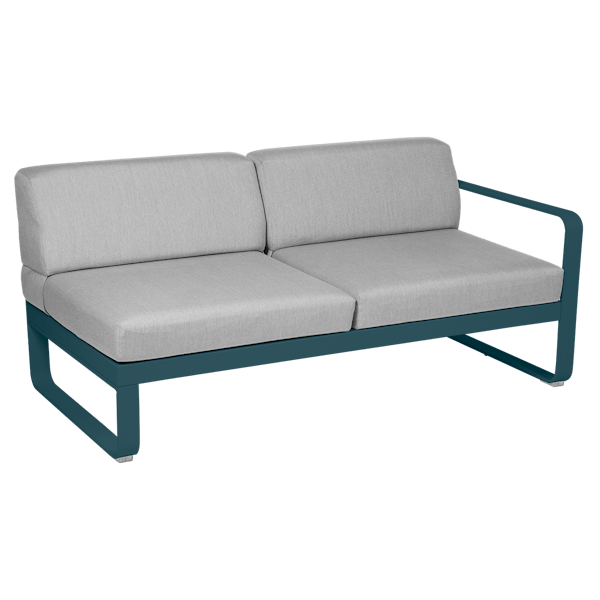Bellevie Outdoor Modular 2 Seater Right Module By Fermob in Acapulco Blue