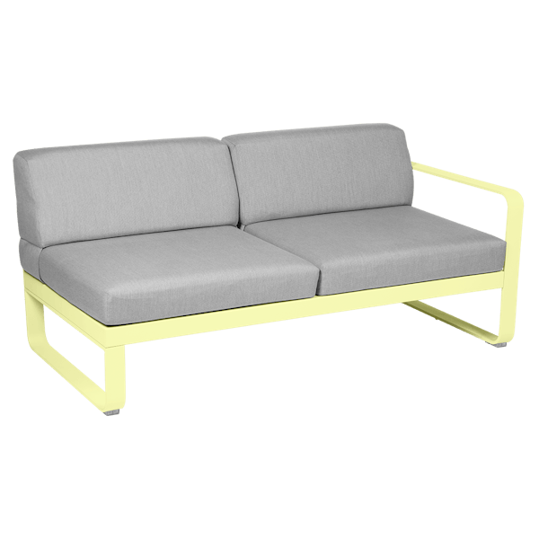 Bellevie Outdoor Modular 2 Seater Right Module By Fermob in Frosted Lemon