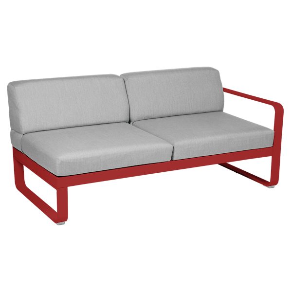 Bellevie Outdoor Modular 2 Seater Right Module By Fermob in Poppy