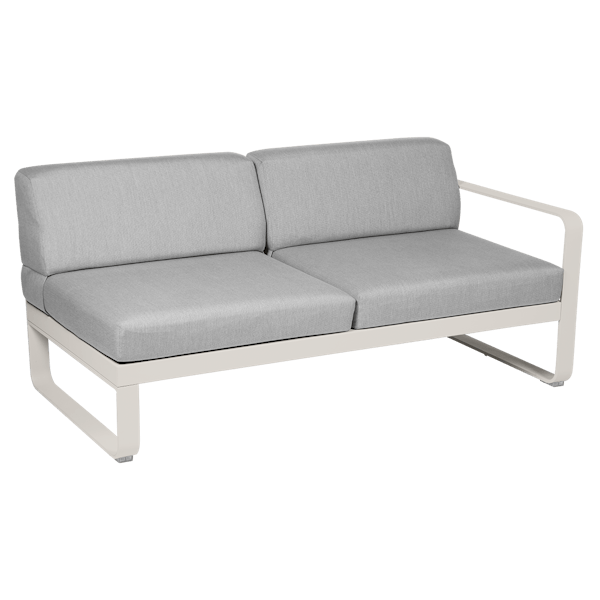 Bellevie Outdoor Modular 2 Seater Right Module By Fermob in Clay Grey