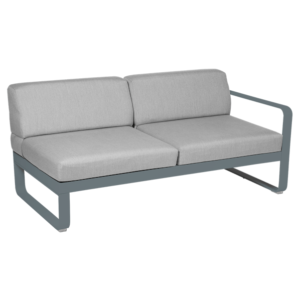 Bellevie Outdoor Modular 2 Seater Right Module By Fermob in Storm Grey