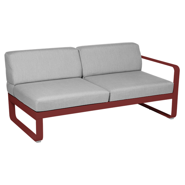 Bellevie Outdoor Modular 2 Seater Right Module By Fermob in Chilli