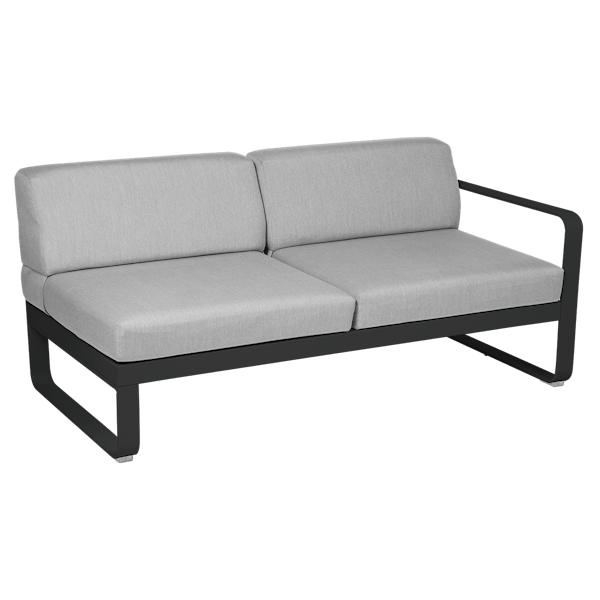 Bellevie Outdoor Modular 2 Seater Right Module By Fermob in Liquorice