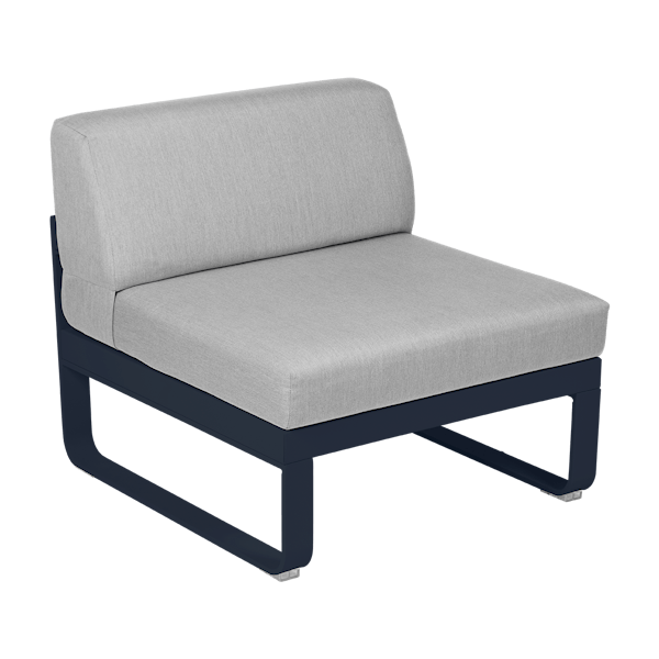 Bellevie Outdoor Modular 1 Seater Central Module By Fermob in Deep Blue