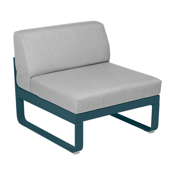 Bellevie Outdoor Modular 1 Seater Central Module By Fermob in Acapulco Blue