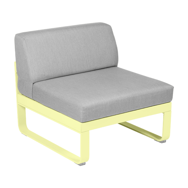 Bellevie Outdoor Modular 1 Seater Central Module By Fermob in Frosted Lemon