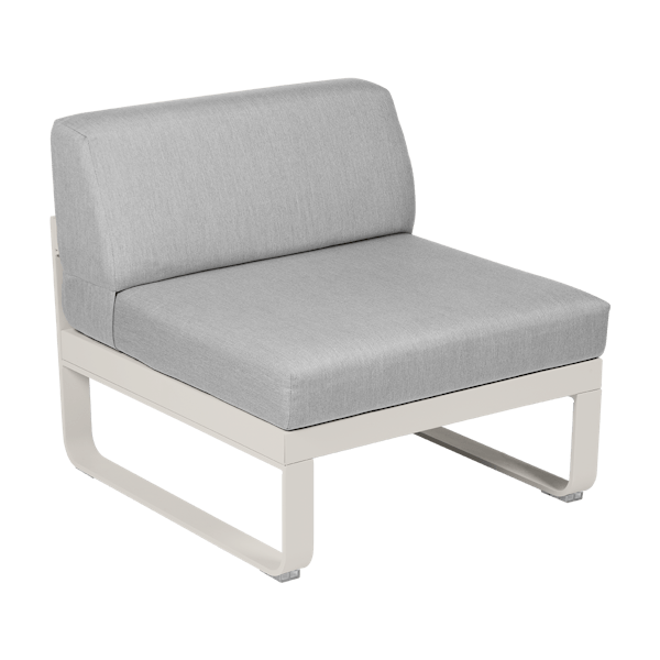 Bellevie Outdoor Modular 1 Seater Central Module By Fermob in Clay Grey
