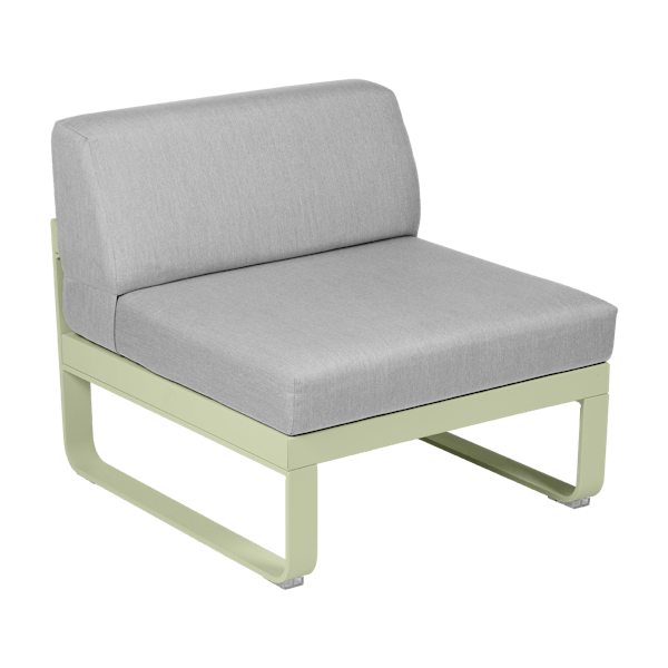 Bellevie Outdoor Modular 1 Seater Central Module By Fermob in Willow Green