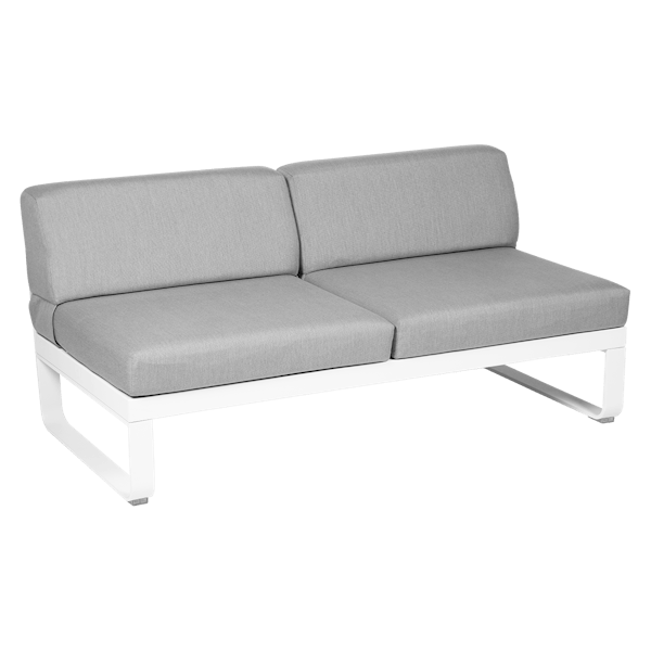 Bellevie Outdoor Modular 2 Seater Central Module By Fermob in Cotton White