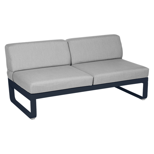 Bellevie Outdoor Modular 2 Seater Central Module By Fermob in Deep Blue