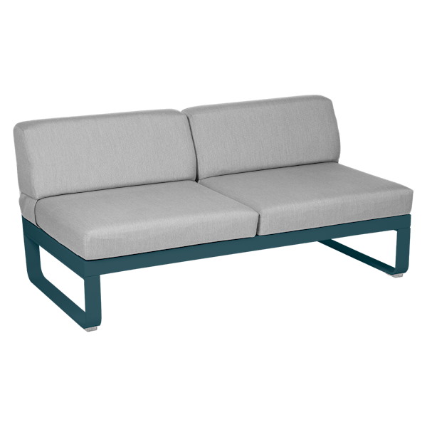 Bellevie Outdoor Modular 2 Seater Central Module By Fermob in Acapulco Blue