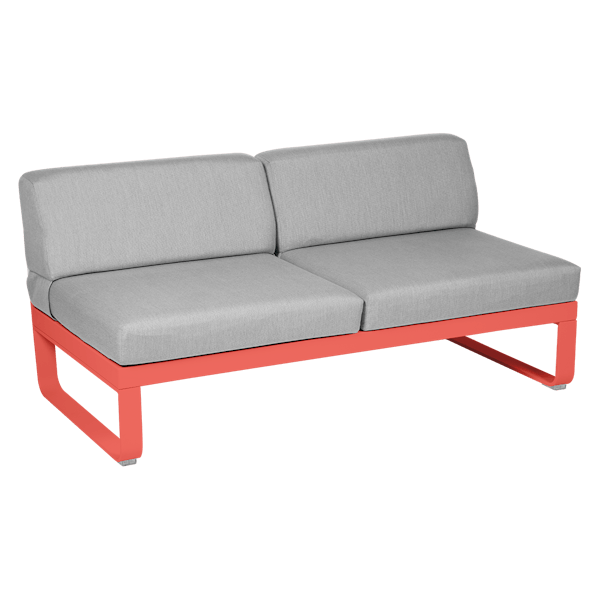Bellevie Outdoor Modular 2 Seater Central Module By Fermob in Capucine