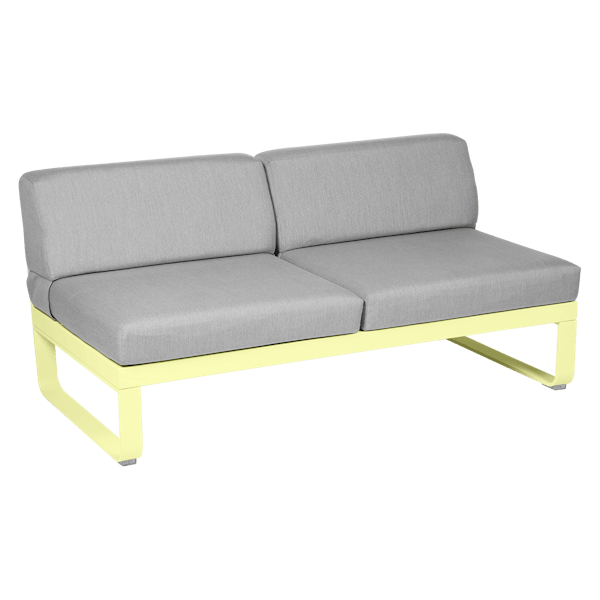 Bellevie Outdoor Modular 2 Seater Central Module By Fermob in Frosted Lemon