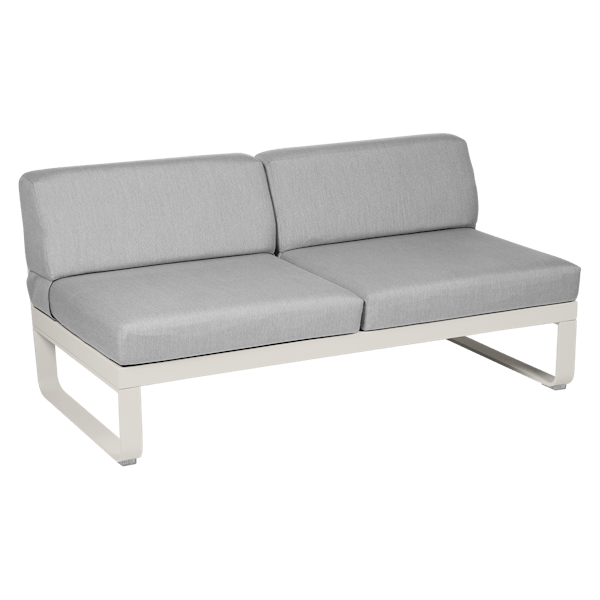 Bellevie Outdoor Modular 2 Seater Central Module By Fermob in Clay Grey