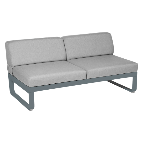 Bellevie Outdoor Modular 2 Seater Central Module By Fermob in Storm Grey