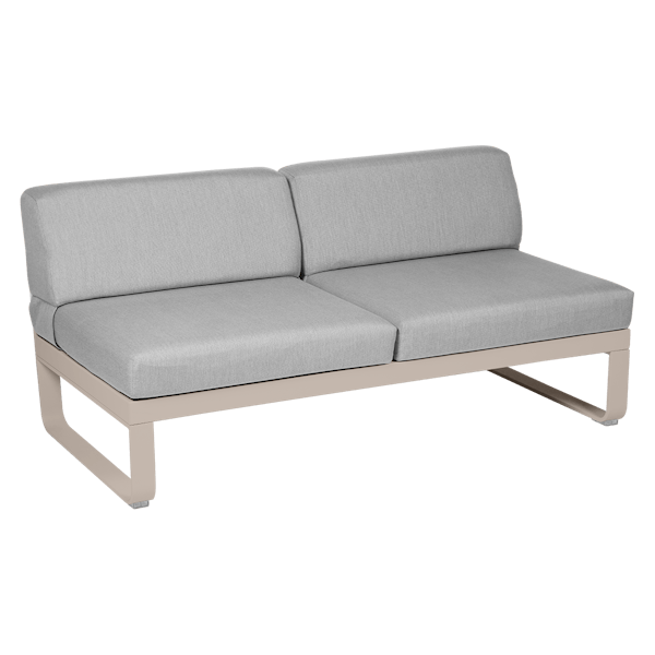 Bellevie Outdoor Modular 2 Seater Central Module By Fermob in Nutmeg