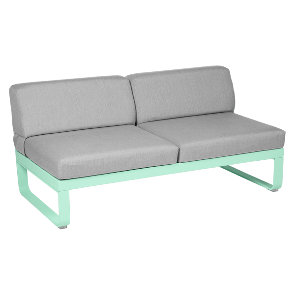 Bellevie Outdoor Modular 2 Seater Central Module By Fermob in Opaline Green