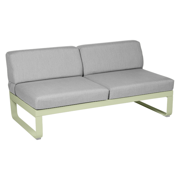 Bellevie Outdoor Modular 2 Seater Central Module By Fermob in Willow Green