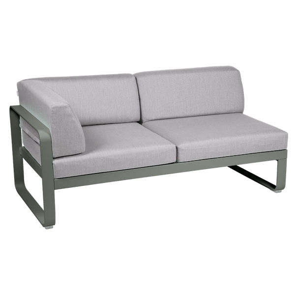 Bellevie Outdoor Modular 2 Seater Left Corner Module By Fermob in Rosemary