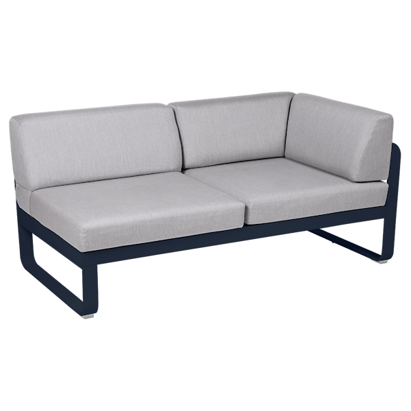 Bellevie Outdoor Modular 2 Seater Right Corner Module By Fermob in Deep Blue