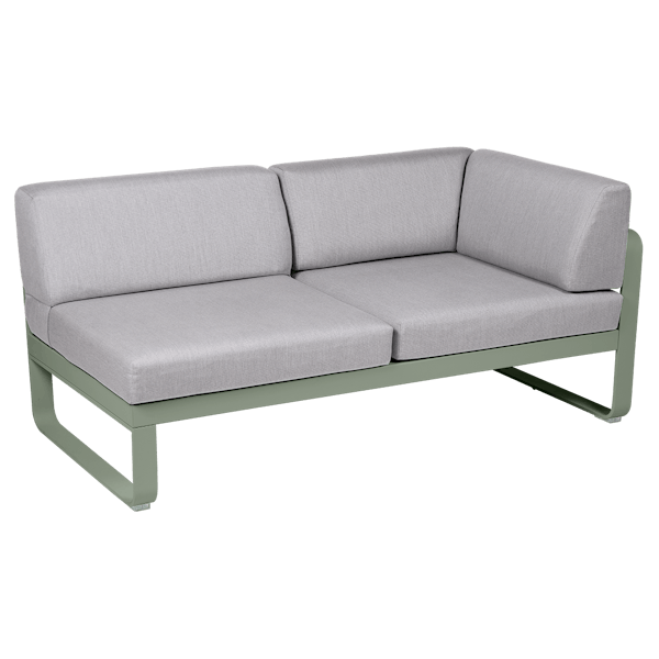 Bellevie Outdoor Modular 2 Seater Right Corner Module By Fermob in Cactus