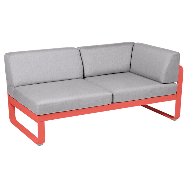 Bellevie Outdoor Modular 2 Seater Right Corner Module By Fermob in Capucine