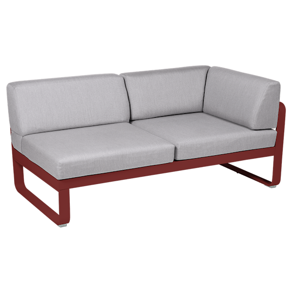 Bellevie Outdoor Modular 2 Seater Right Corner Module By Fermob in Chilli