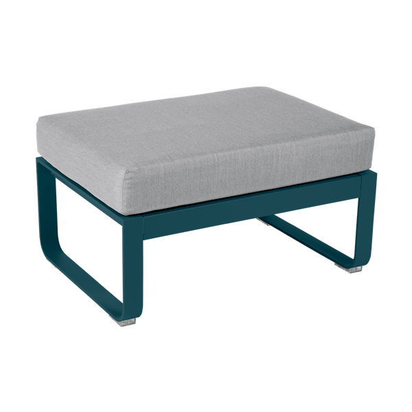 Bellevie Outdoor Modular 1 Seater Ottoman By Fermob in Acapulco Blue