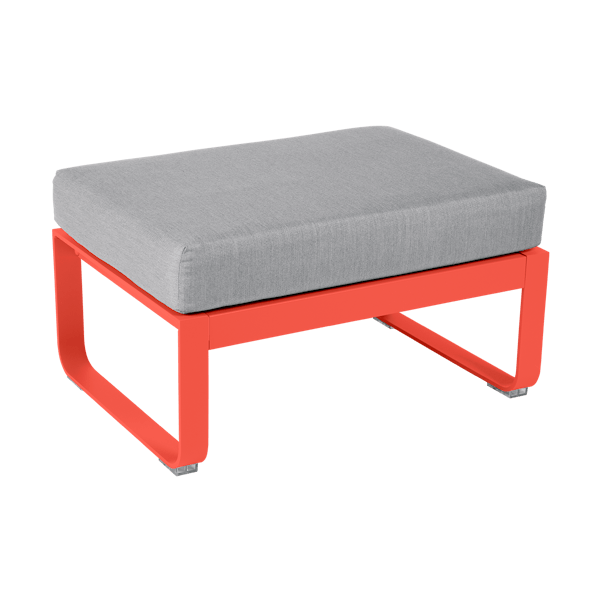 Bellevie Outdoor Modular 1 Seater Ottoman By Fermob in Capucine