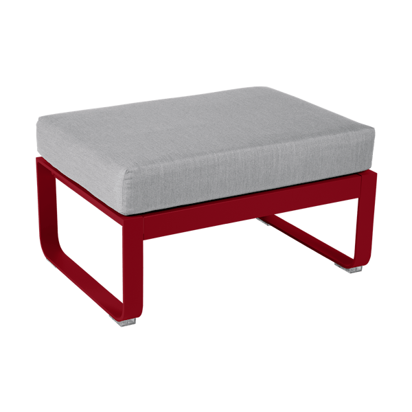 Bellevie Outdoor Modular 1 Seater Ottoman By Fermob in Chilli